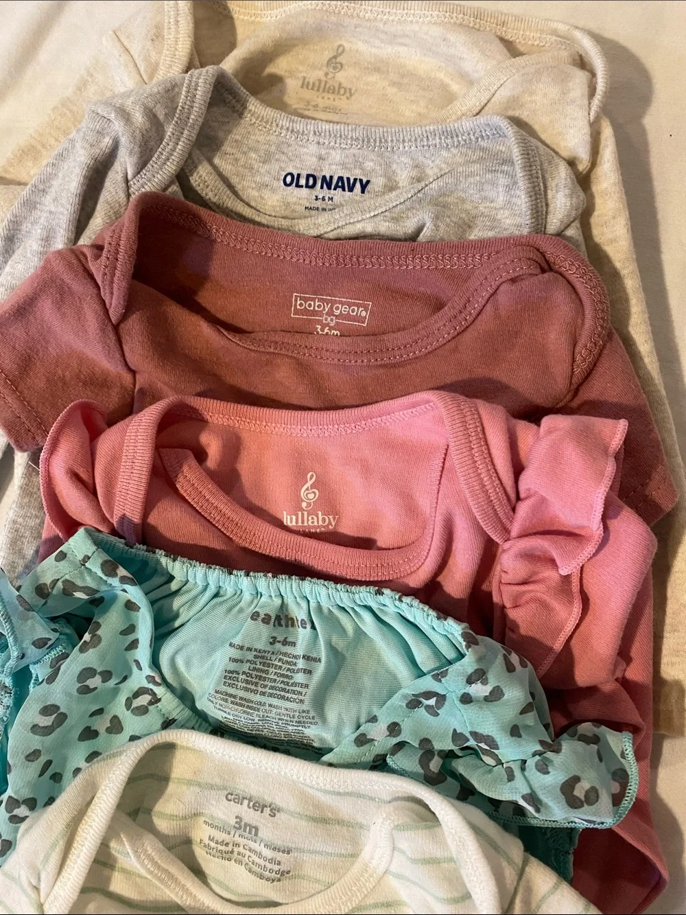 3 to 6 month baby girl lot. 4 Onsies, 2 shirts, 5 pants, 1 short, 1 shoes ( 13)